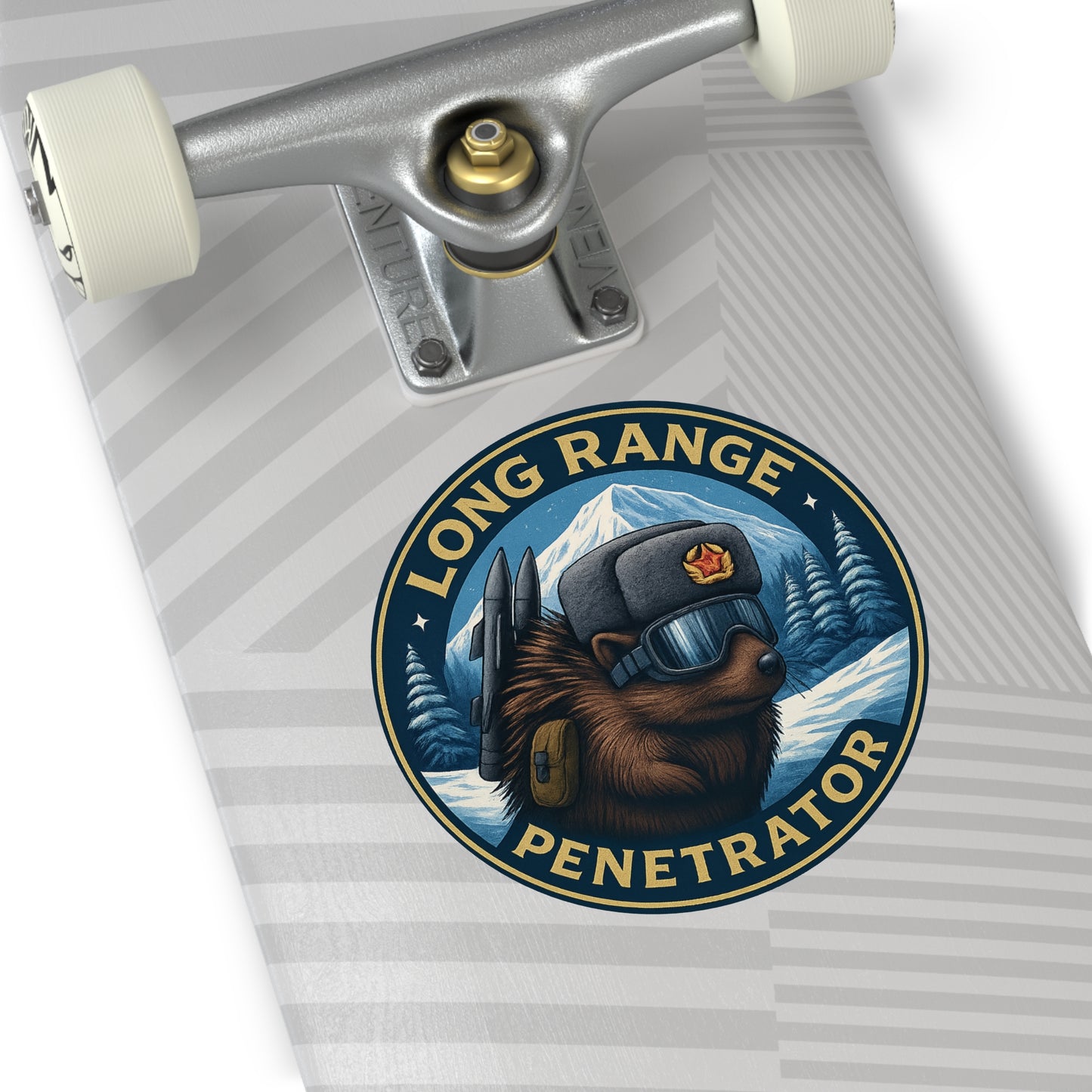 Adventure-Themed Vinyl Stickers, Long Range Penetrator, Fun Decor, Gift for Outdoorsy Friends, Ideal for Laptops, Water Bottles, Car Bumpers