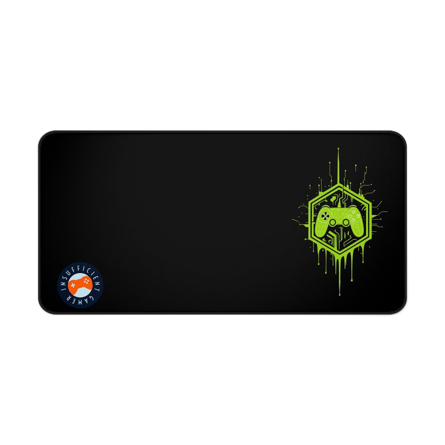 Insufficient Gamer Desk Mat with Controller Design | Eco-Friendly Gaming Mat, Mouse Pad for Home Office, Desktop