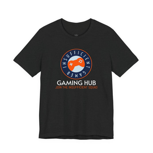 Insufficient Gamer badge Gaming Hub Tee | Video Game Logo T-Shirt