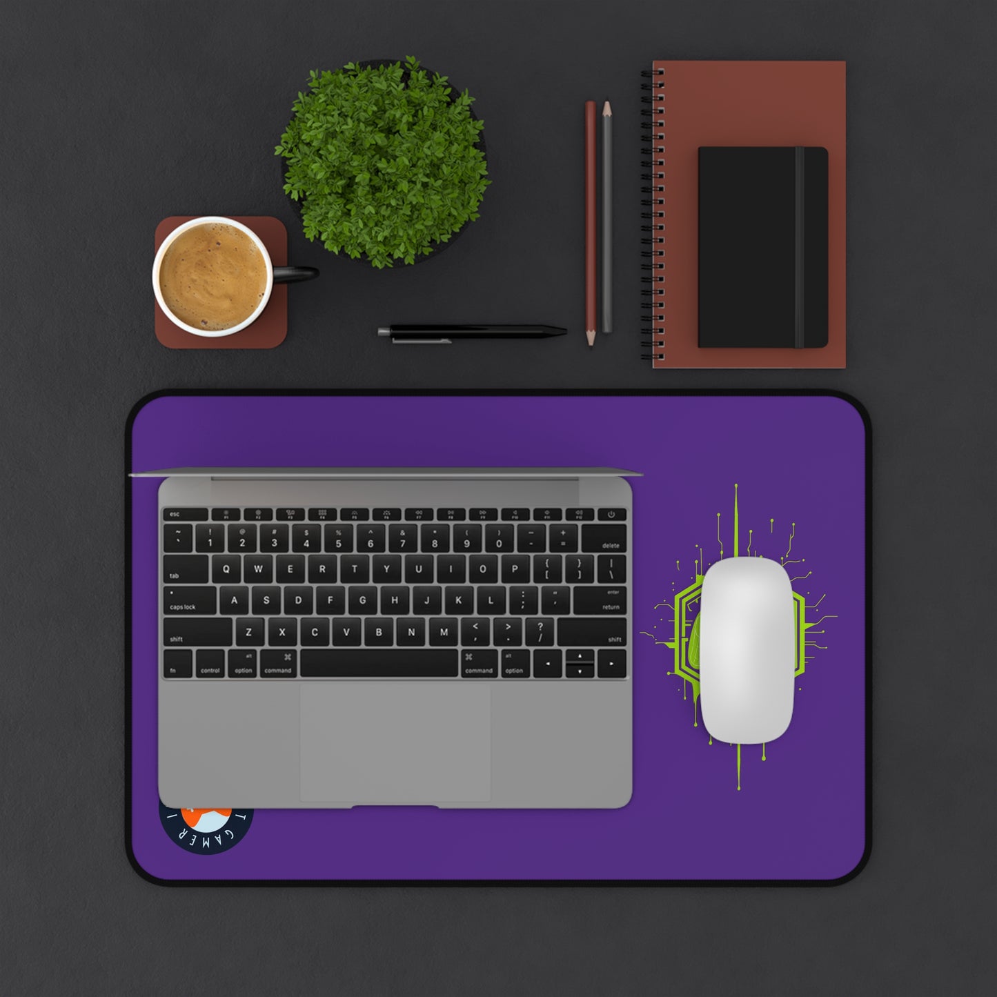 Insufficient Gamer Desk Mat with Controller Design | Eco-Friendly Gaming Mat, Mouse Pad for Home Office, Desktop
