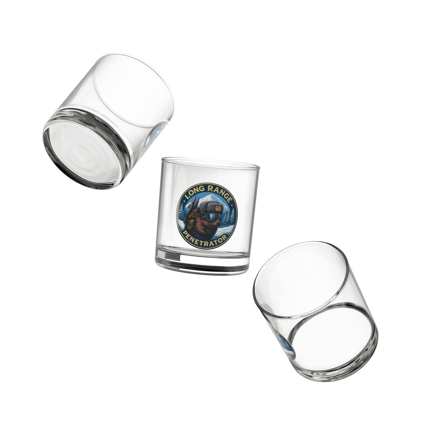 Long Range Penetrator Rocks Glass | 10oz Whiskey Tumbler | Unique Gift for Hunters, Outdoorsmen | Funny Drinking Glass, Barware, Collectible