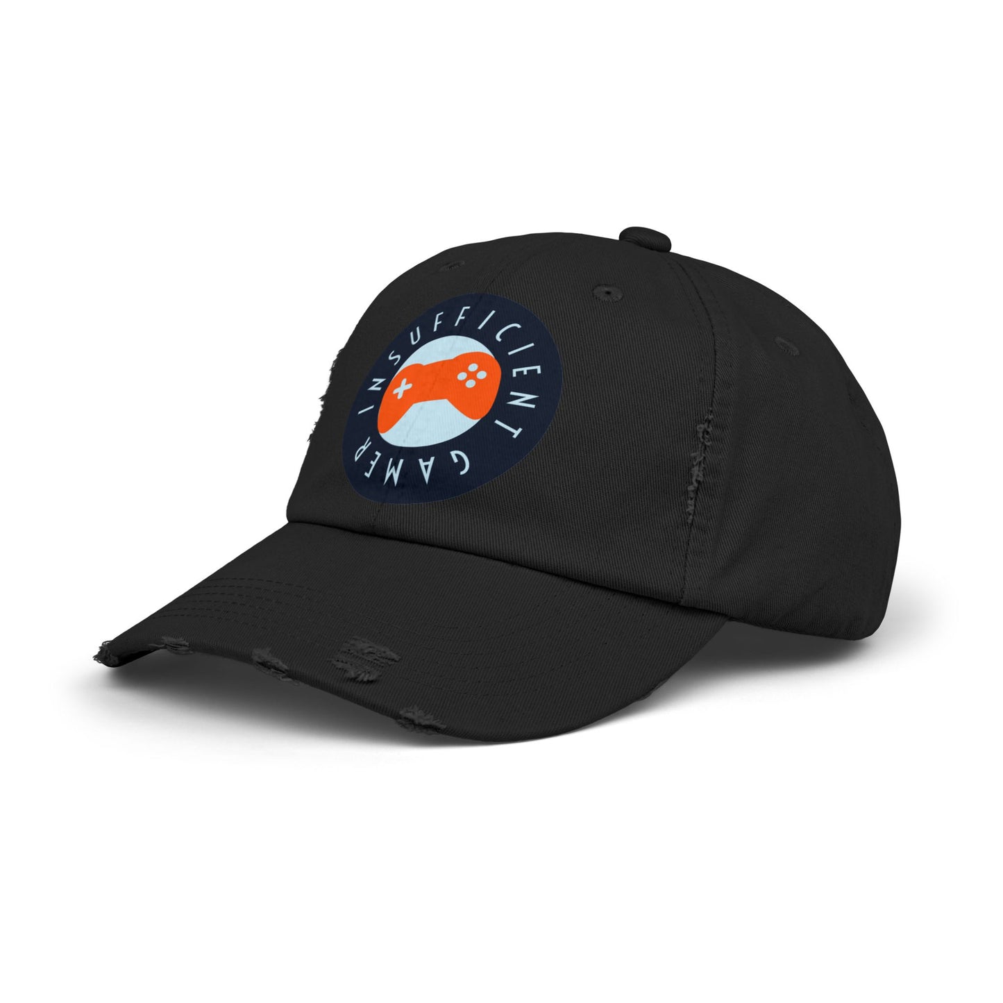 Gaming-Inspired Unisex Distressed Cap, Casual Hat for Gamers, Gift for Video Game Lovers, Birthday Present, Trendy Accessories