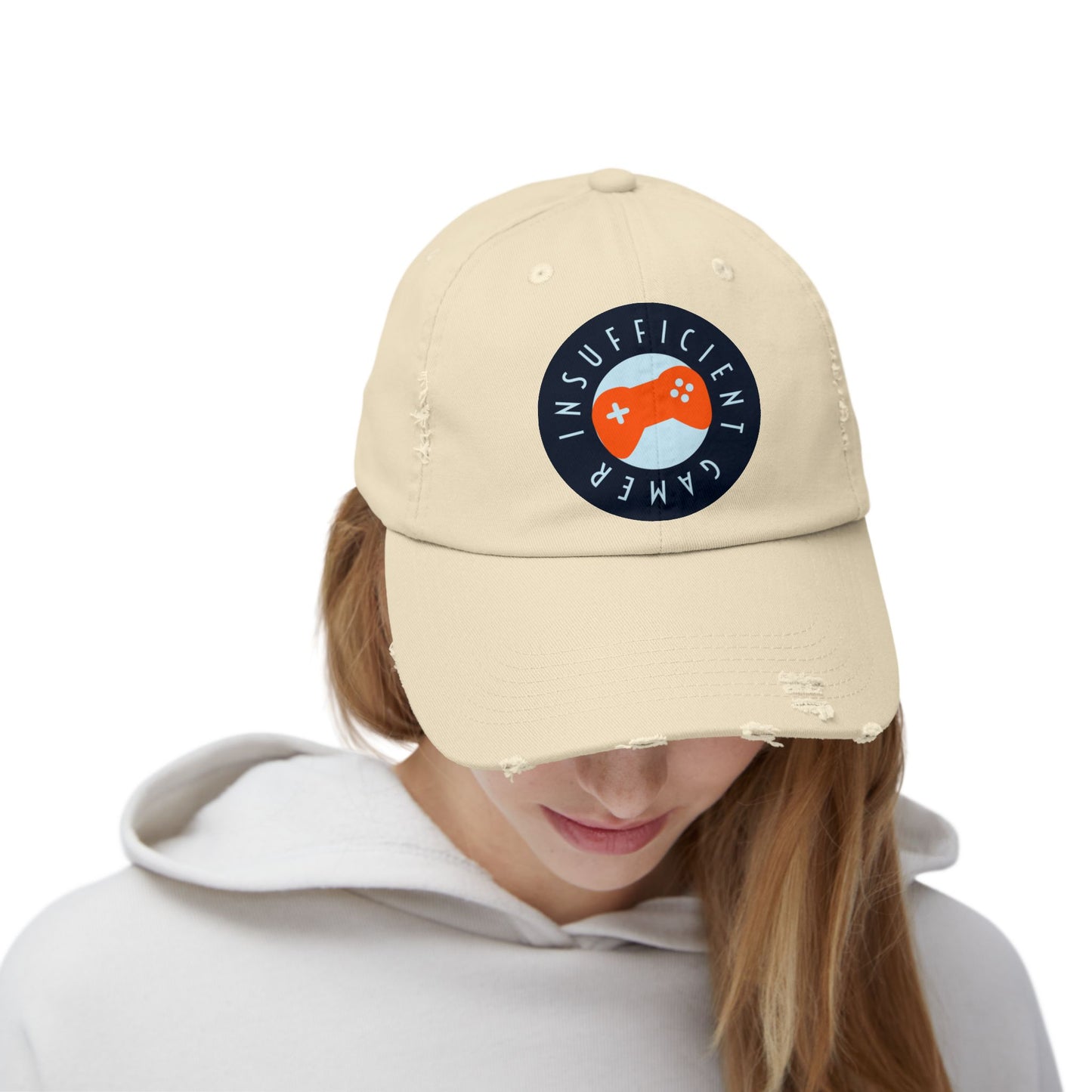Gaming-Inspired Unisex Distressed Cap, Casual Hat for Gamers, Gift for Video Game Lovers, Birthday Present, Trendy Accessories