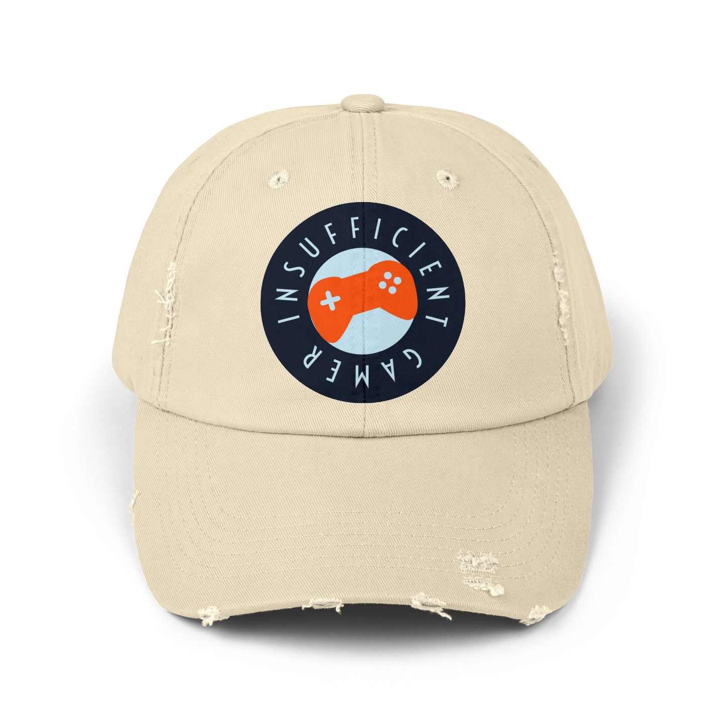 Gaming-Inspired Unisex Distressed Cap, Casual Hat for Gamers, Gift for Video Game Lovers, Birthday Present, Trendy Accessories