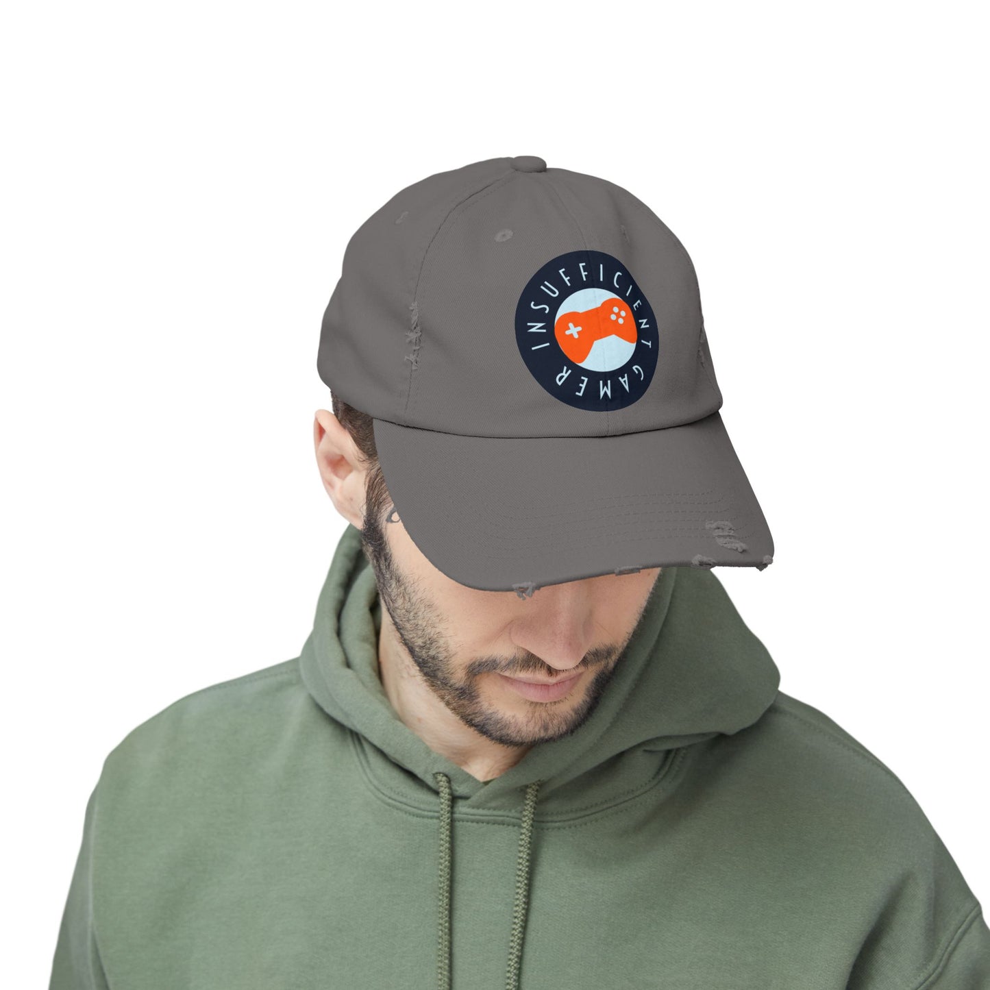 Gaming-Inspired Unisex Distressed Cap, Casual Hat for Gamers, Gift for Video Game Lovers, Birthday Present, Trendy Accessories