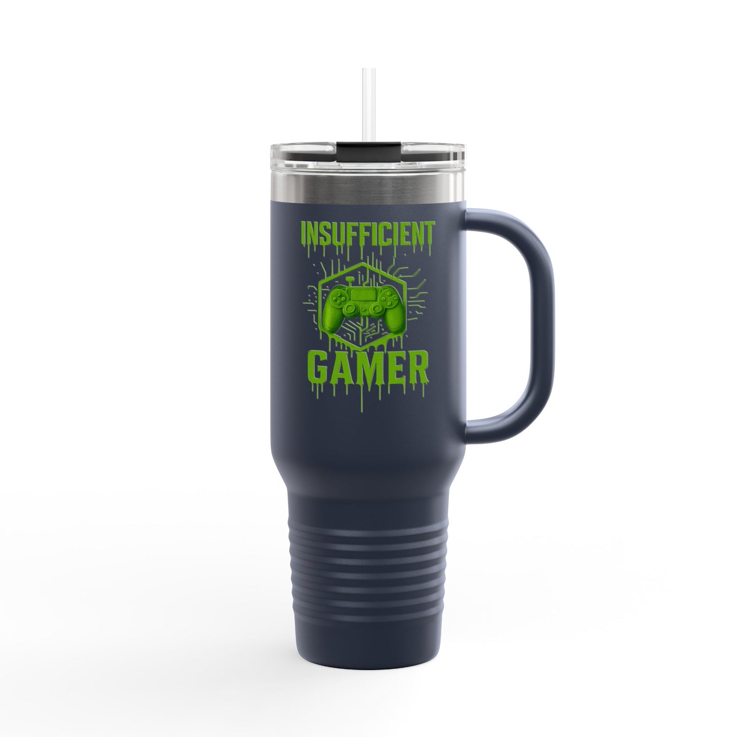 Insufficient Gamer Travel Mug, 40oz, Gift for Gamers, Gaming Mug, Funny Gamer Gift, Insulated Mug