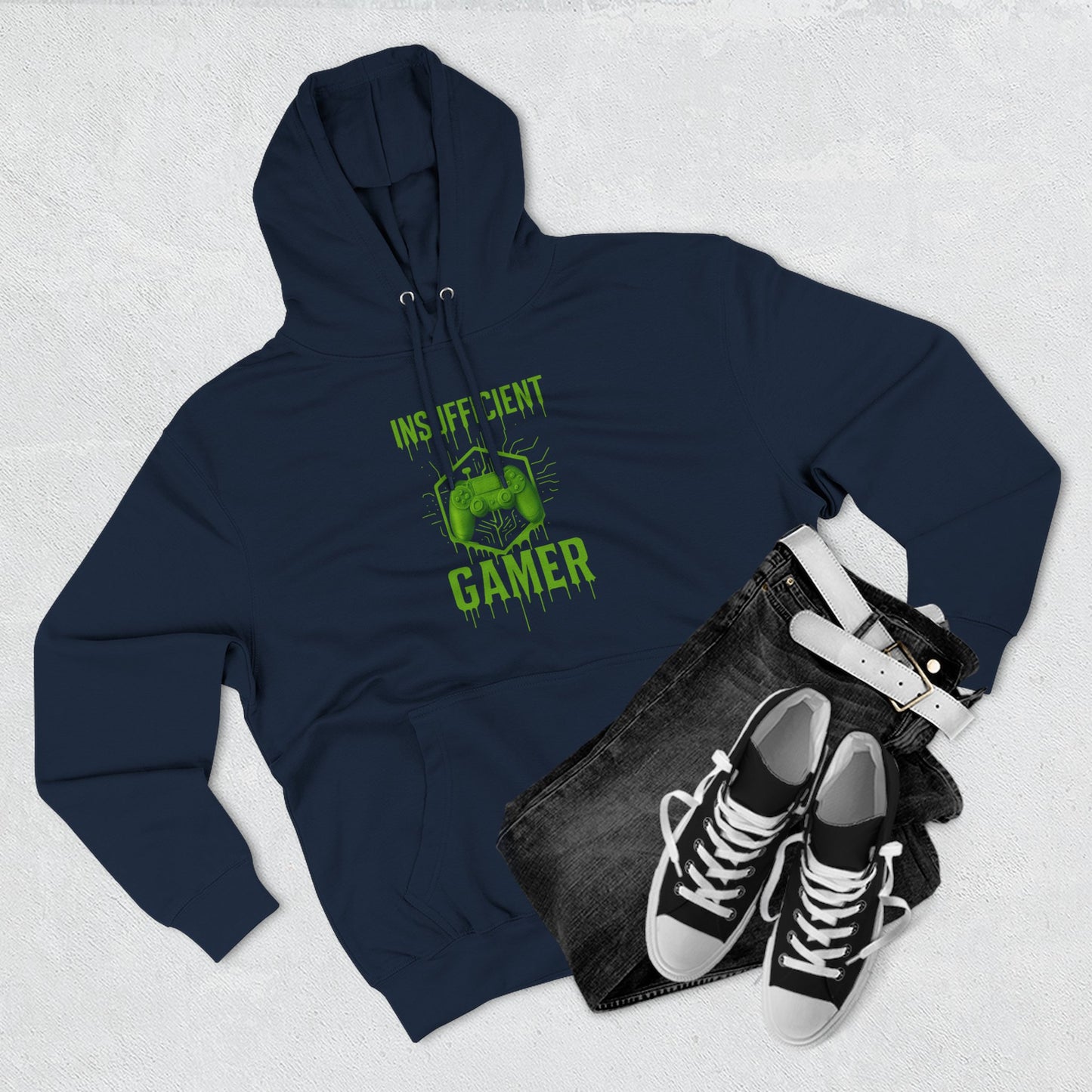 Gamer Hoodie - Insufficient Gamer Fleece Sweatshirt, Cozy Pullover for Gamers, Gaming Gift, Birthday Present, Chill Vibes