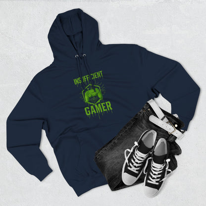 Gamer Hoodie - Insufficient Gamer Fleece Sweatshirt, Cozy Pullover for Gamers, Gaming Gift, Birthday Present, Chill Vibes