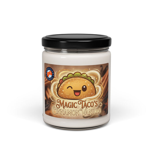 Magic Taco Cinnamon Vanilla Candle, Soy Candle, 9oz