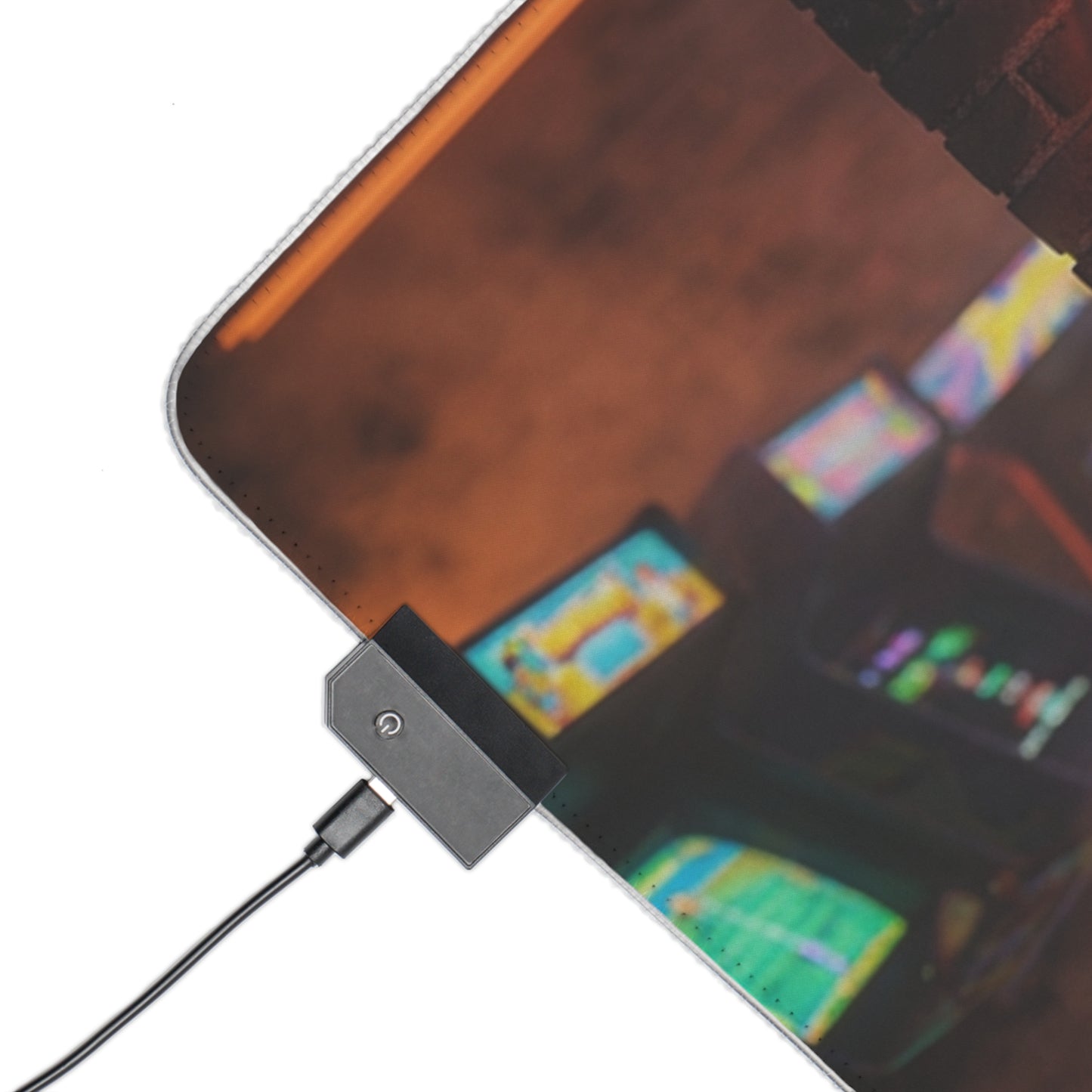 LED Gaming Mouse Pad — ‘Insufficient Gamer’ Neon Arcade RGB Desk Mat