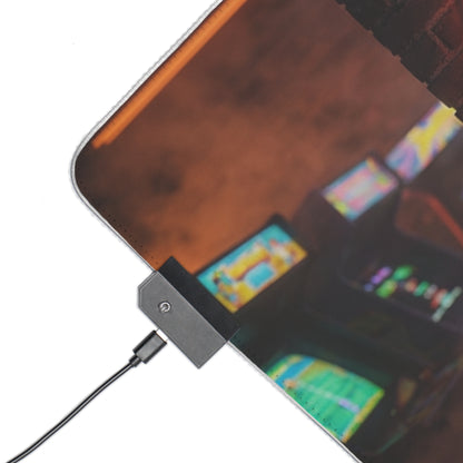 LED Gaming Mouse Pad — ‘Insufficient Gamer’ Neon Arcade RGB Desk Mat