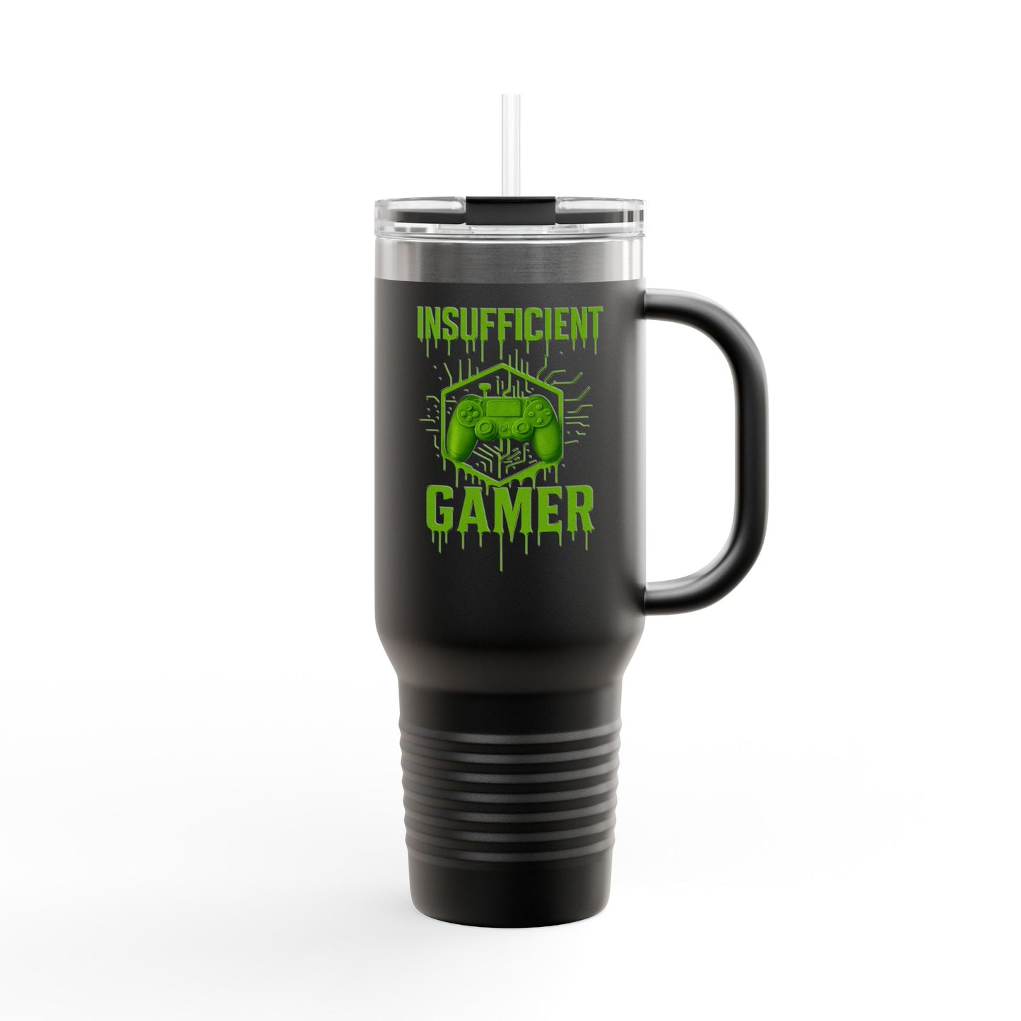 Insufficient Gamer Travel Mug, 40oz, Gift for Gamers, Gaming Mug, Funny Gamer Gift, Insulated Mug