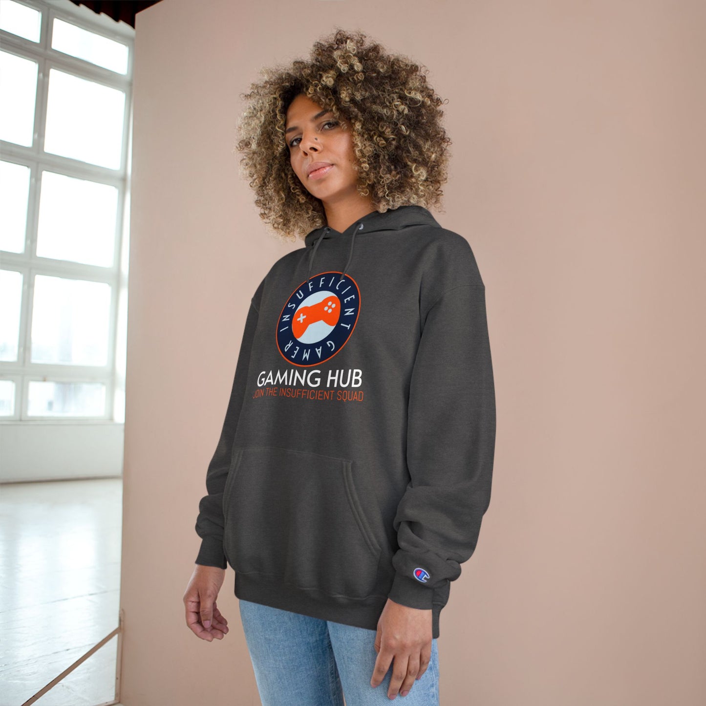 Insufficient Gamer logo Gaming Hub Hoodie | Gamer Graphic Pullover