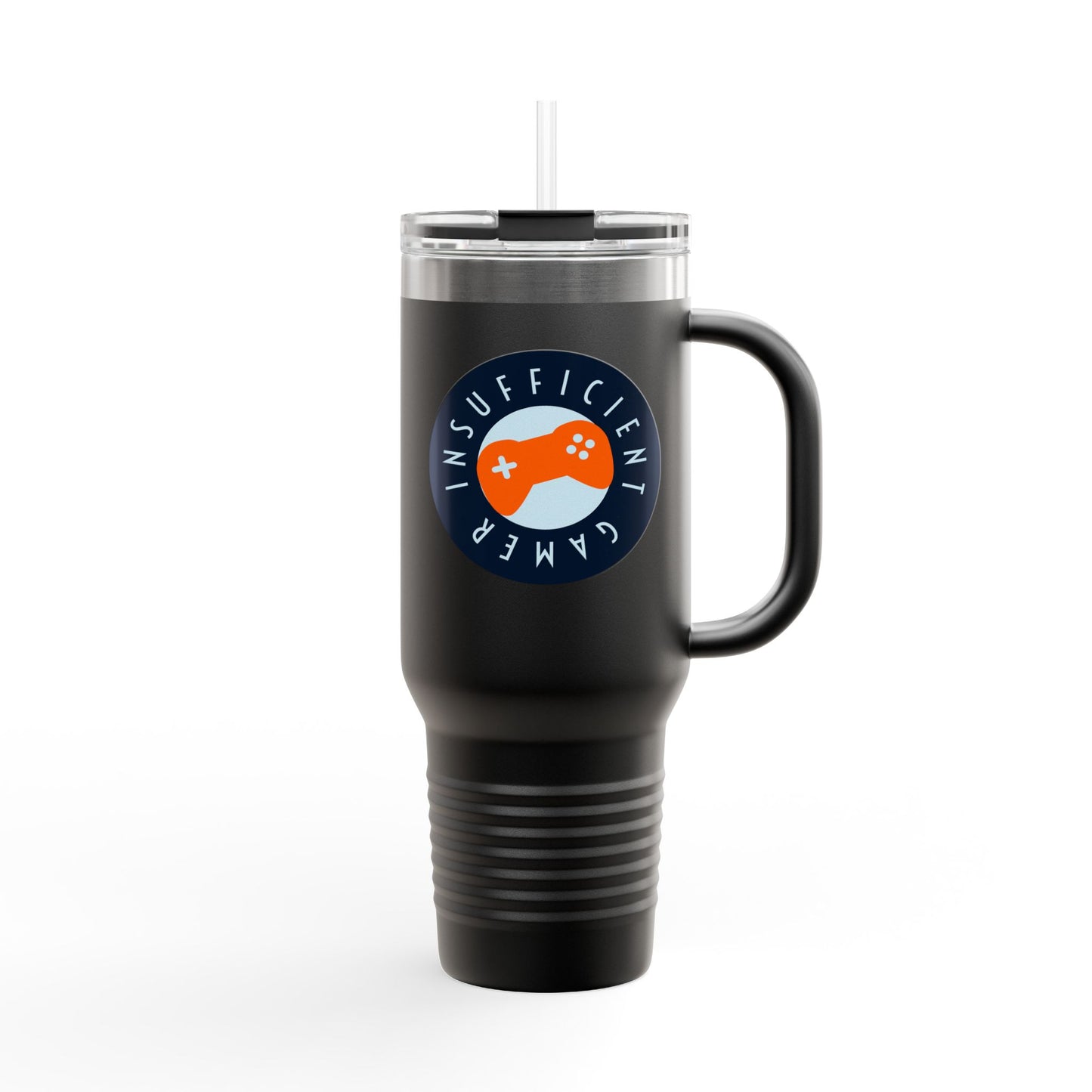 Insulated Travel Mug 'Insufficient Gamer' | Perfect for Gamers, Coffee Lovers, Travel & Gifts | 40oz Thermal Mug