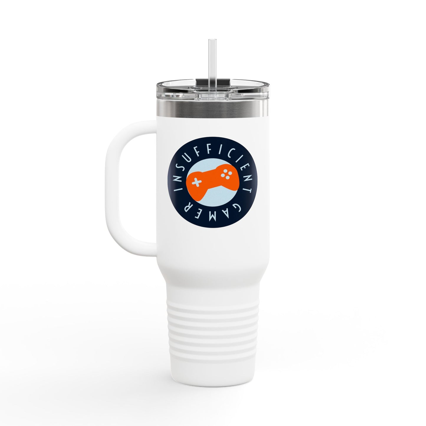 Insulated Travel Mug 'Insufficient Gamer' | Perfect for Gamers, Coffee Lovers, Travel & Gifts | 40oz Thermal Mug