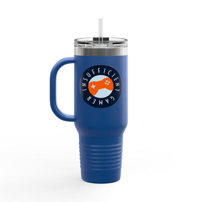 Insulated Travel Mug 'Insufficient Gamer' | Perfect for Gamers, Coffee Lovers, Travel & Gifts | 40oz Thermal Mug