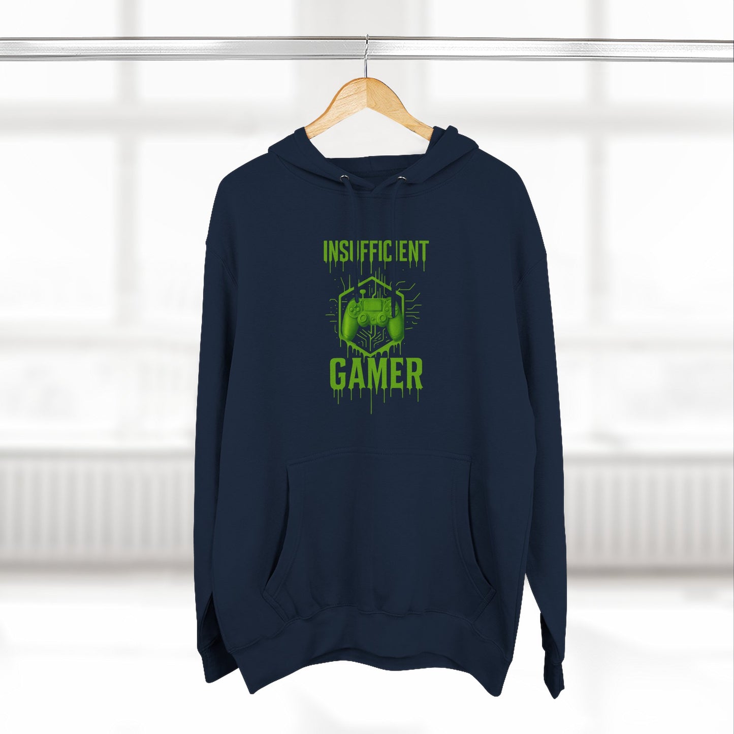 Gamer Hoodie - Insufficient Gamer Fleece Sweatshirt, Cozy Pullover for Gamers, Gaming Gift, Birthday Present, Chill Vibes