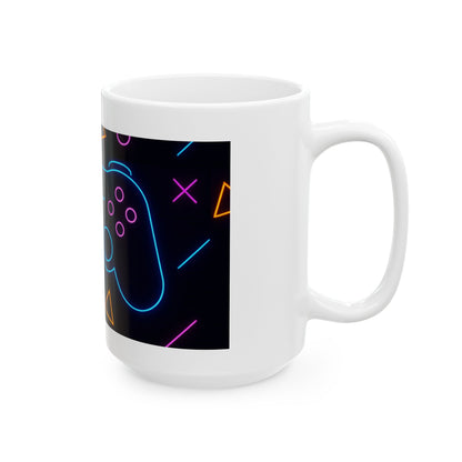 Neon Gamer Ceramic Mug