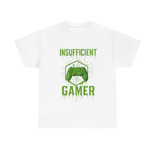 Insufficient Gamer Unisex Heavy Cotton Tee | Fun Gamer Shirt, Video Game Apparel, Gift for Gamers, Gaming Merchandise, [...]
