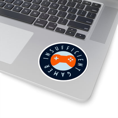 Insufficient Gamer Stickers | Fun Gaming Decor, Laptop Decals, Video Game Accessories, Gift for Gamers, Funny Sticker