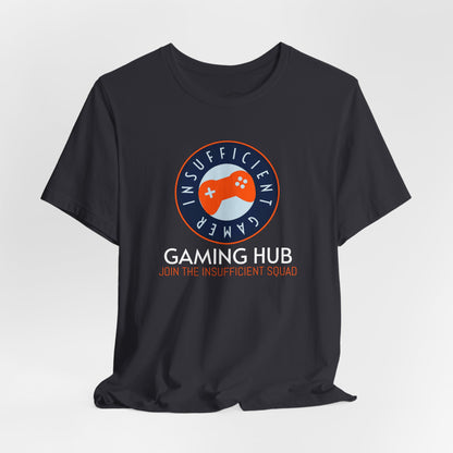 Insufficient Gamer badge Gaming Hub Tee | Video Game Logo T-Shirt