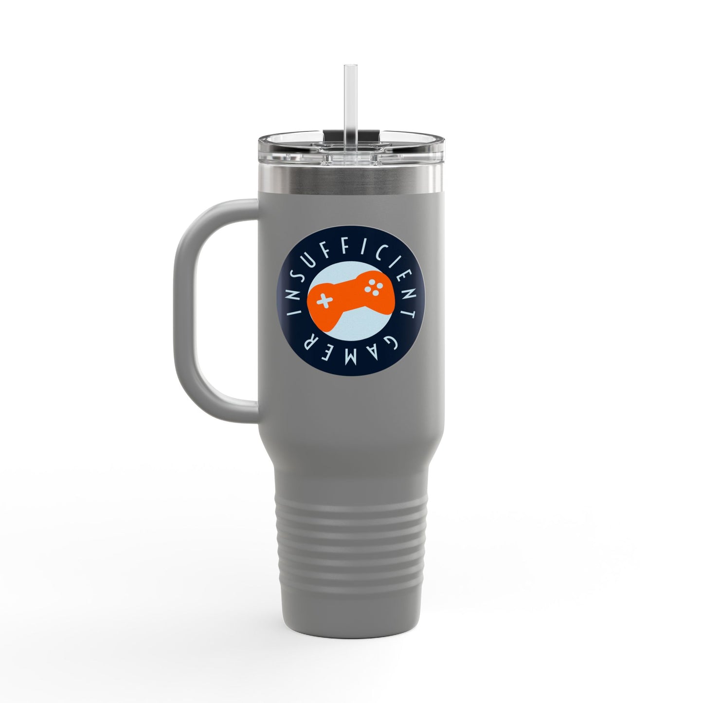 Insulated Travel Mug 'Insufficient Gamer' | Perfect for Gamers, Coffee Lovers, Travel & Gifts | 40oz Thermal Mug