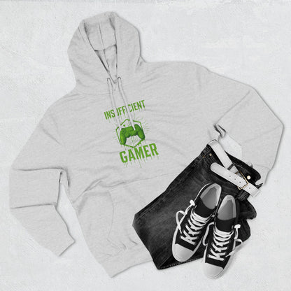 Gamer Hoodie - Insufficient Gamer Fleece Sweatshirt, Cozy Pullover for Gamers, Gaming Gift, Birthday Present, Chill Vibes