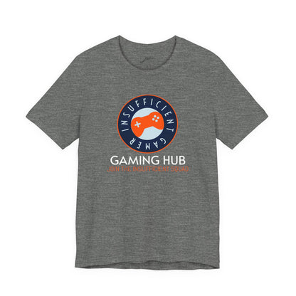 Insufficient Gamer badge Gaming Hub Tee | Video Game Logo T-Shirt