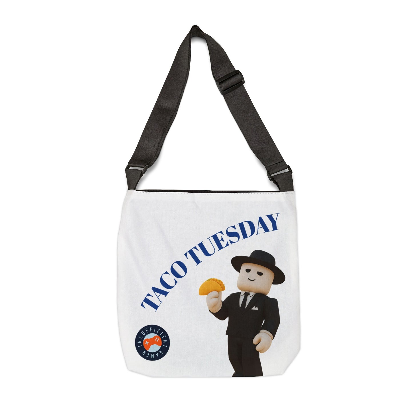 Insufficient Gamer Magic Taco Adjustable Tote Bag, Fun Carryall for Taco Lovers