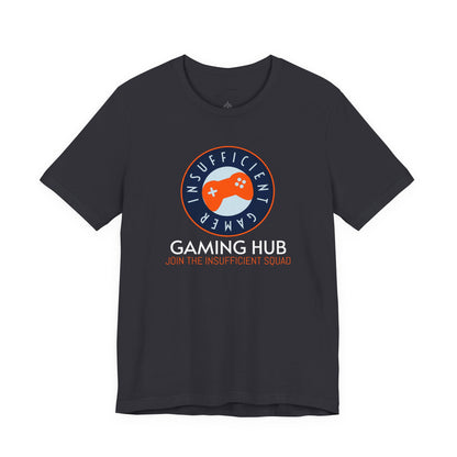 Insufficient Gamer badge Gaming Hub Tee | Video Game Logo T-Shirt