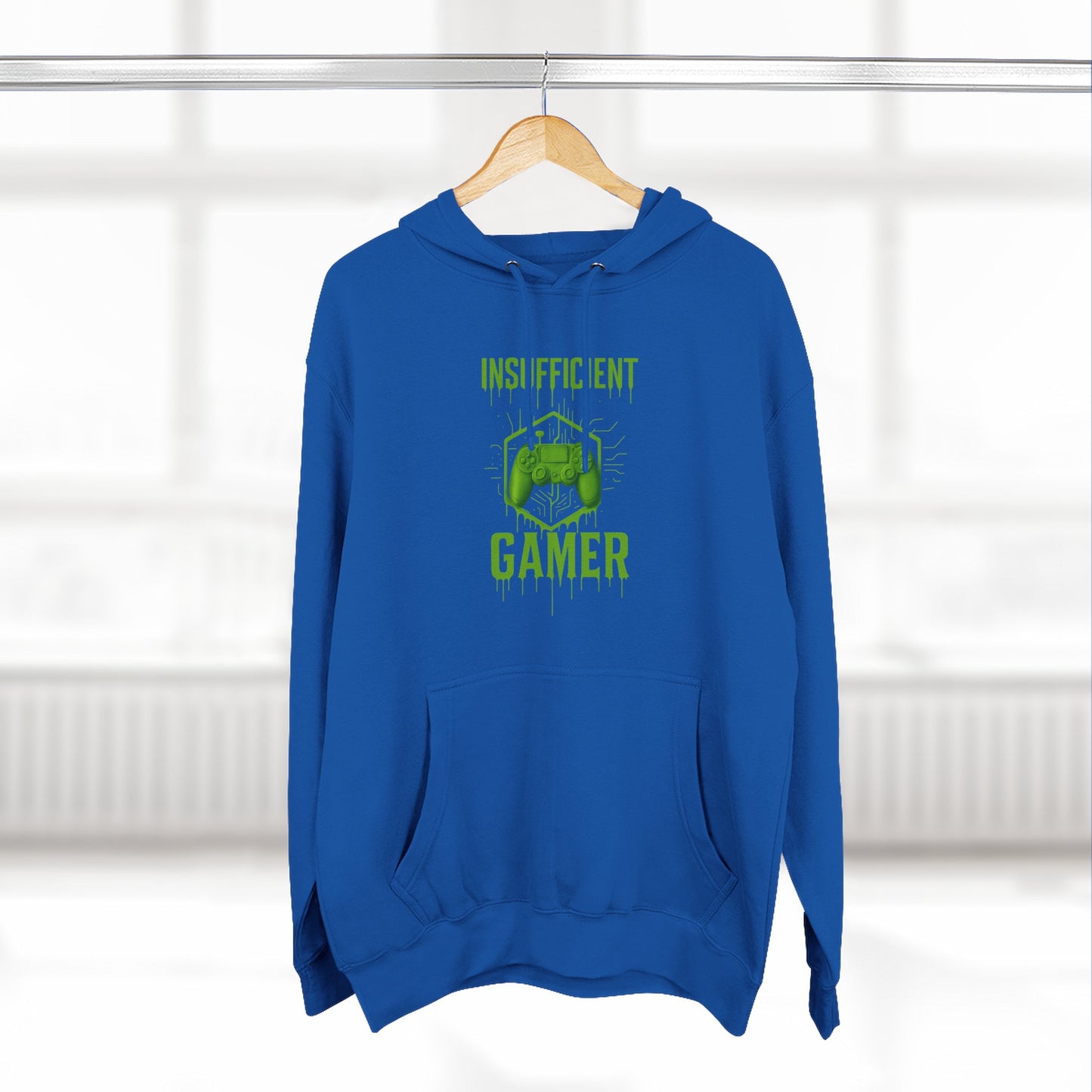 Gamer Hoodie - Insufficient Gamer Fleece Sweatshirt, Cozy Pullover for Gamers, Gaming Gift, Birthday Present, Chill Vibes