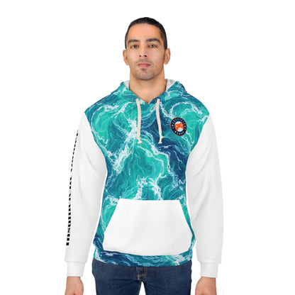 Insufficient Gamer logo Hoodie | Ocean Waves all-over print