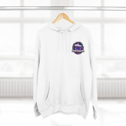 P1nkZeppel1n Logo Hoodie | Zeppelin Airship Graphic, Retro Neon Badge