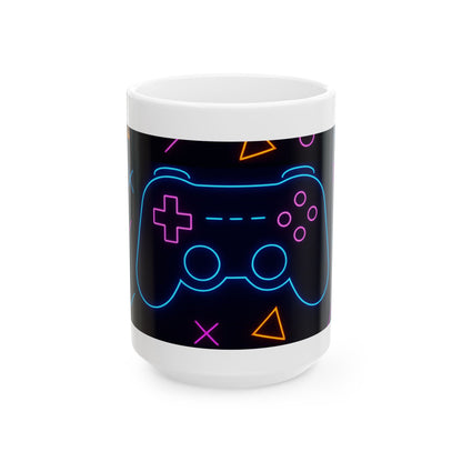 Neon Gamer Ceramic Mug