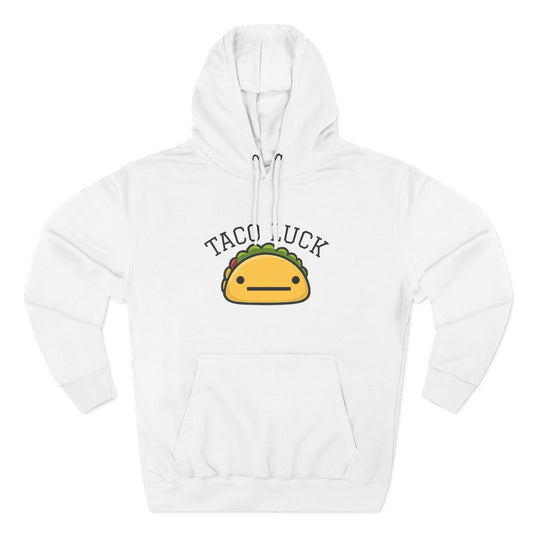 Taco Luck taco illustration Hoodie, cute food graphic, kawaii taco design