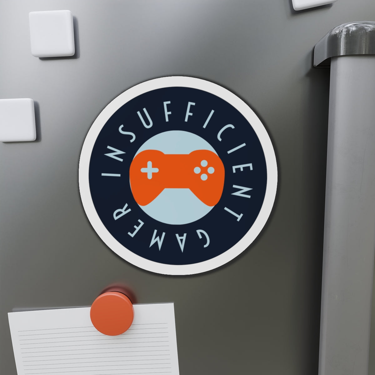 Insufficient Gamer circle logo Die-Cut Magnet | Video Game Controller fridge magnet