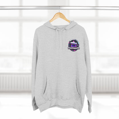 P1nkZeppel1n Logo Hoodie | Zeppelin Airship Graphic, Retro Neon Badge