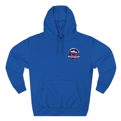 P1nkZeppel1n Logo Hoodie | Zeppelin Airship Graphic, Retro Neon Badge