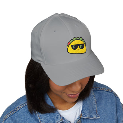Cool Sunglasses Taco Embroidered Cap | Closed-Back Structured Hat