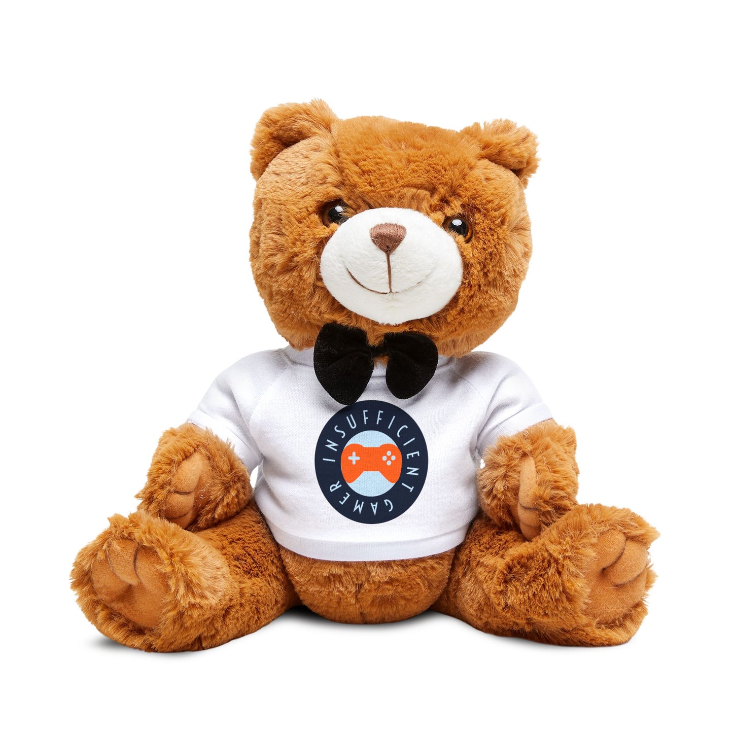 Insufficient Teddy Bear with T-Shirt Plush Toy | Cute Brown Bear, Bow Tie, Printed Tee