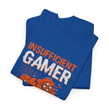 Insufficient Gamer T-Shirt — Funny Retro Video Game Controller Tee