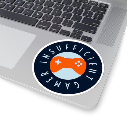 Insufficient Gamer Stickers | Fun Gaming Decor, Laptop Decals, Video Game Accessories, Gift for Gamers, Funny Sticker