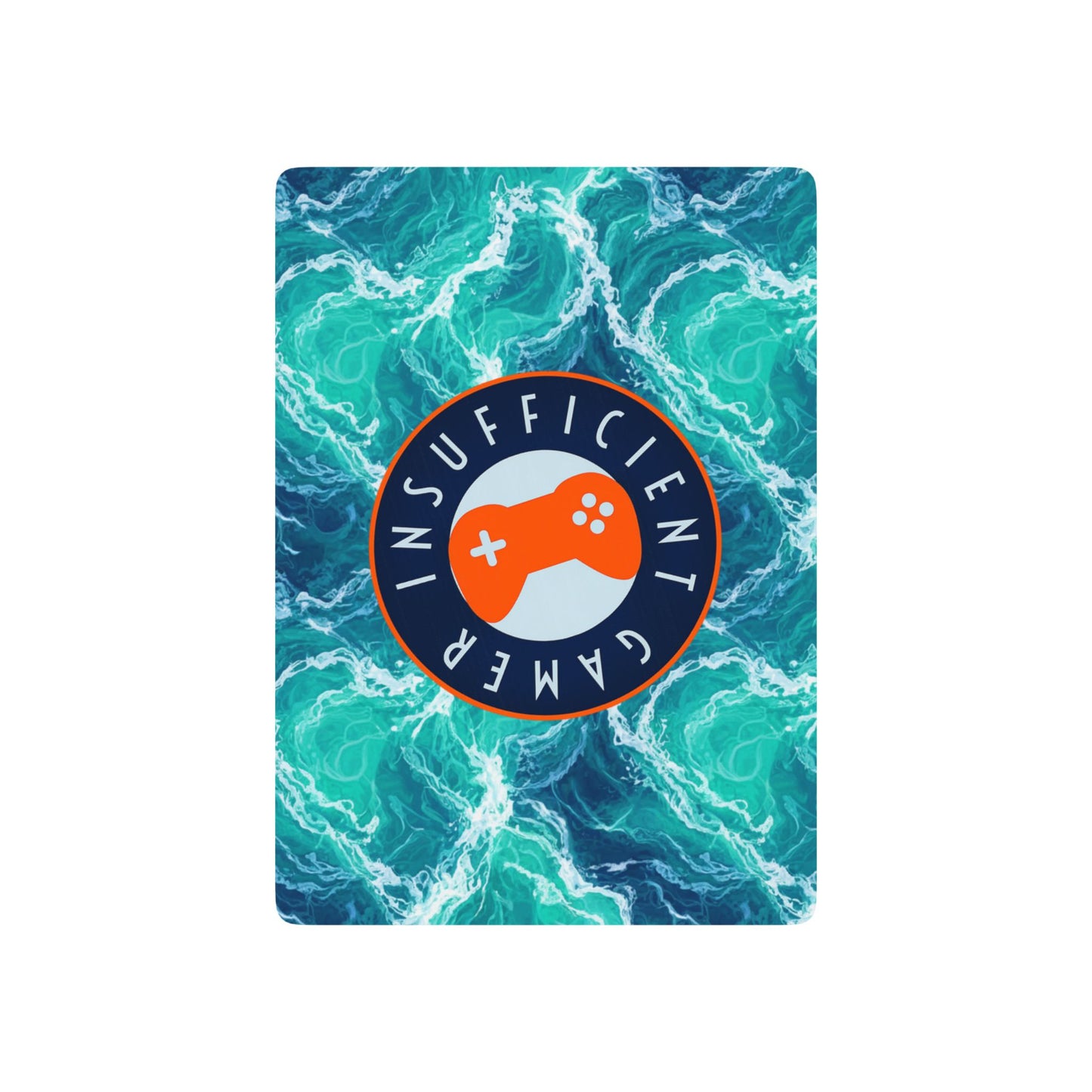 Ocean Wave Poker Playing Cards — 'Insufficient Gamer' Novelty Deck