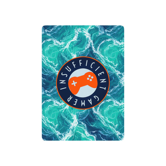 Ocean Wave Poker Playing Cards — 'Insufficient Gamer' Novelty Deck