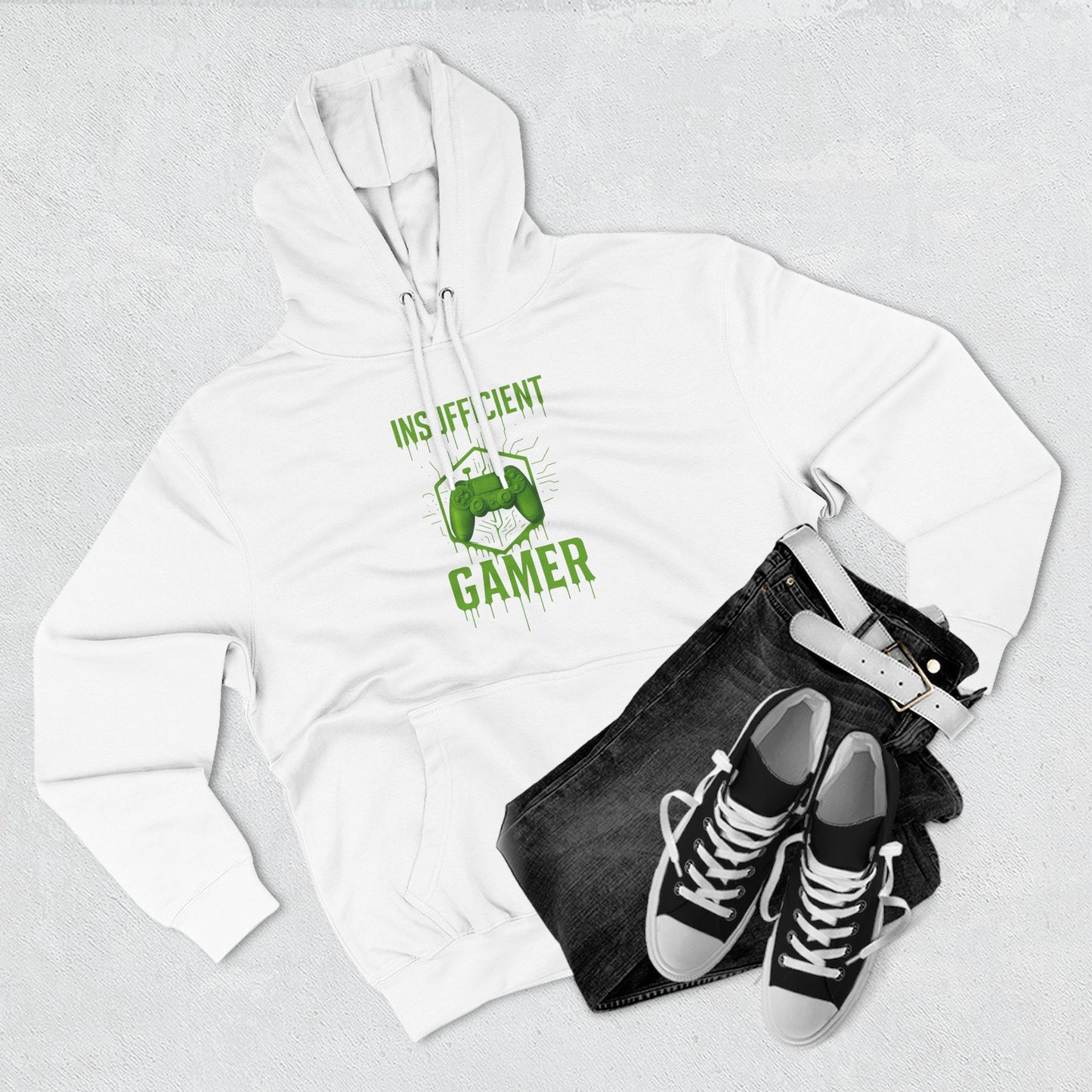 Gamer Hoodie - Insufficient Gamer Fleece Sweatshirt, Cozy Pullover for Gamers, Gaming Gift, Birthday Present, Chill Vibes