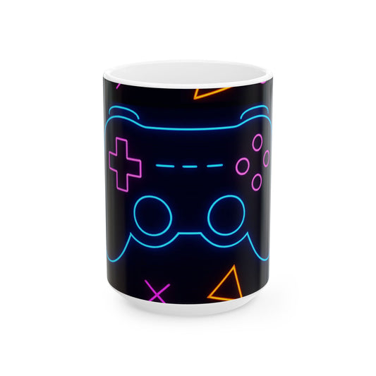 Neon Gamer Ceramic Mug - Perfect for Gaming Enthusiasts, Coffee Lovers, Gift for Birthdays, Christmas, Fun & Unique