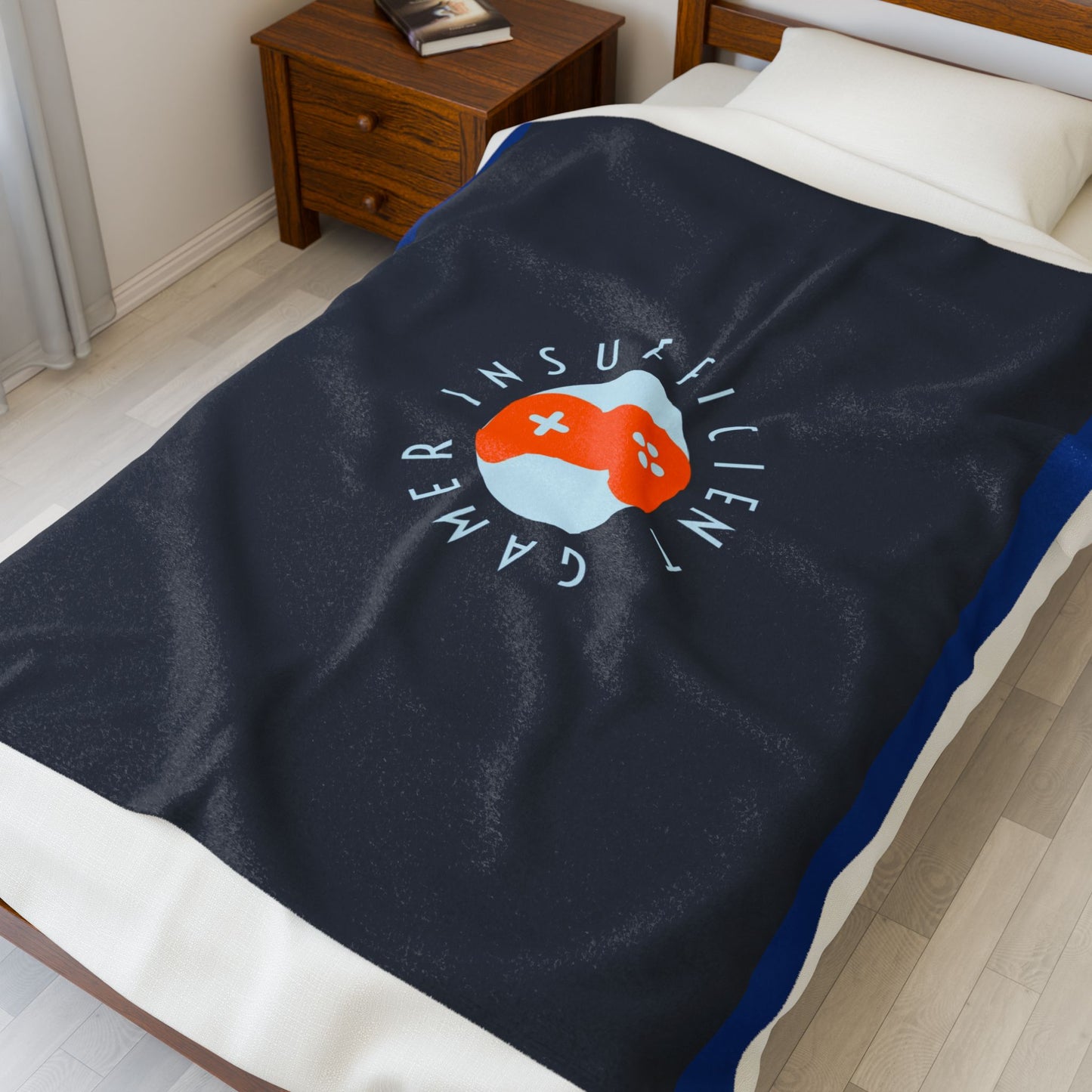 Insufficient Gamer-themed Velveteen Plush Blanket