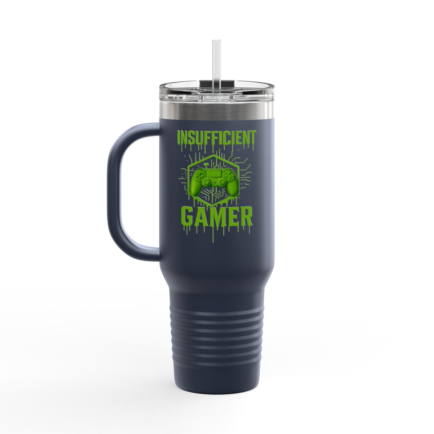 Insufficient Gamer Travel Mug, 40oz, Gift for Gamers, Gaming Mug, Funny Gamer Gift, Insulated Mug