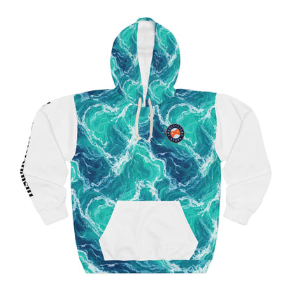 Insufficient Gamer logo Hoodie | Ocean Waves all-over print