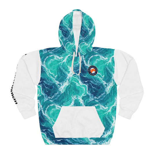 Insufficient Gamer logo Hoodie | Ocean Waves all-over print